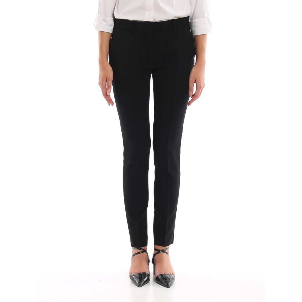 MaxMara Black Crepe Cigarette Pants